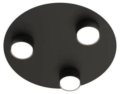 Zdjęcie produktu dla Lampa wisząca BOLX czarna 3xGX53x10W metal wym:8x40x40cm IP20 Emibig