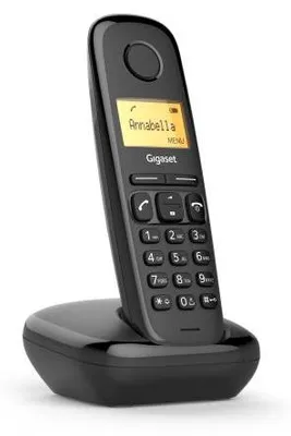 Produktbild von Gigaset A170 Solo, DECT-Telefon, Kabelloses Mobilteil, 50 Eintragungen, Anrufer-Identifikation, Schwarz