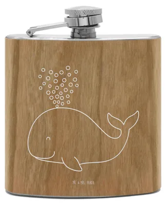 Produktbild von Mr. & Mrs. Panda Flachmann Wal Konfetti - Transparent - Geschenk, edelstahl, feldflasche, Geburtstag, Aus, Abnehmen, Hip Flask, taschenflasche, Wale, Urlaub, Trennung