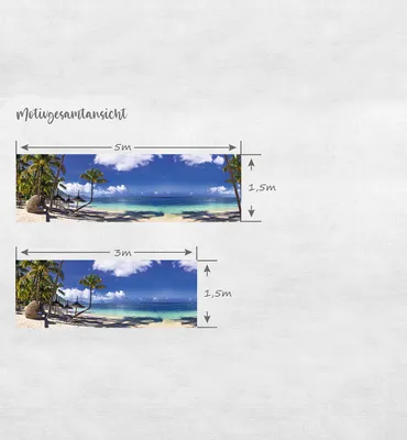Produktbild von Balkonbanner Strand Insel Meer Balkon Sichtschutz Garten