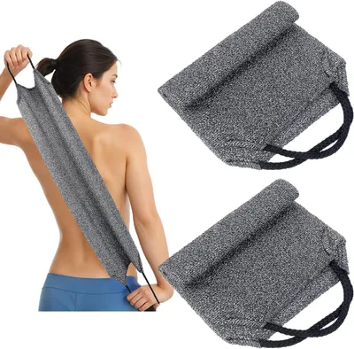 Imagen del producto de Kit de cepillos para la espalda, de doble cara, 2 unidades, de 46 a 102 cm, con mango, para el cuidado de la piel