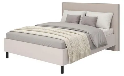 Produktbild von Dmora Doppelbett Uboldo Beige, Matratze 160x200 cm, Gepolstert