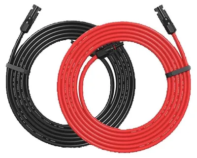 Productafbeelding van Zonnepanelenkabel, geschikt voor hoogspanning, zwart+rood, 10 AWG, 20 meter