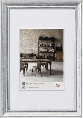 Produktbild von Walther Design JA030S, Einzelbilderrahmen, Polystyrene, Silber, 13 x 18 cm, Rechteckig, 240 mm