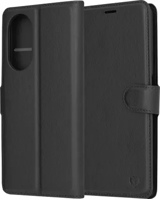 Productafbeelding van Techsuit lederen portemonnee-hoes met klap voor Oppo A98 - Zwart