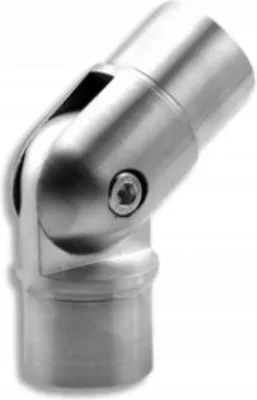 Produktbild von Edelstahl Gelenkbogen - für Rohre Ø 42,4 x 2,0 mm - Verstellbarer Rohrbogen - V2A - für Treppenhandläufe