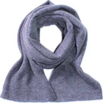 Produktbild von TUMELO Schal Damen & Herren, edler 100% Kaschmirschal, Uni, warmer Strickschal, weicher Wollschal - Anthrazit
