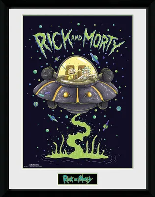 Produktbild von GBEYE RICK UND MORTY - Gerahmter Druck "Schiff" (30x40)