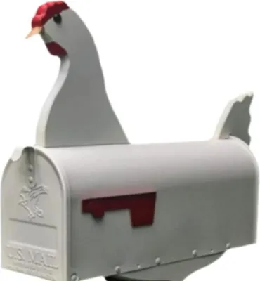 Produktbild von 1 Stück kreativer Briefkasten in Hühnerform, perfekt für die Dekoration von Bauernhof und Garten.