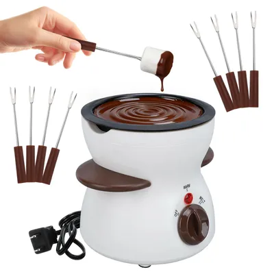Elektrische Schokoladenfondue 300 ml mit 8 Gabeln