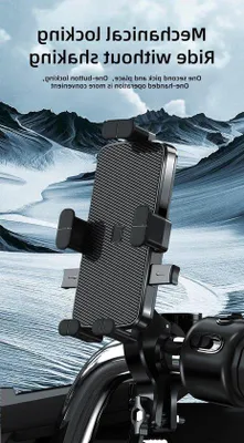 Produktbild von Handyhalter für Fahrrad - Handyhalter Stabil und Sicher Einhandbedienung 360° Drehbar für iPhone - Fahrrad - Motorrad