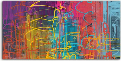 Produktbild von Coloray Acrylbild 140x70  Wandbild Acrylbilder Ausdrucksstarke  Malerei moderne Kunst