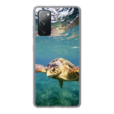 Produktbild von MuchoWow® Handyhülle Schutzhülle Hülle für Samsung Galaxy S20 FE Schildkröte - Wasser - Blau Silikon Softcase Handy Hülle - Abdeckung