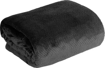Produktbild von Design91 Wohndecke Kuschelige Weiche Decke CINDY5 150x200 cm schwarz