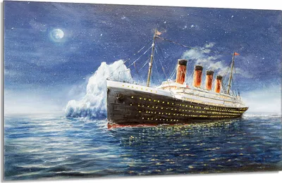 Image de Plaque de recouvrement pour cuisinière 80x52cm en 1 partie Couverture de plaque vitrocéramique Protection anti-éclaboussures, Titanic Mer