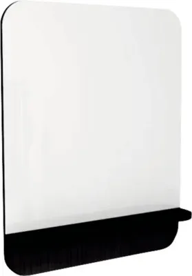 Obrázek produktu pro Zrcadlo do koupelny Devo Gloria 2.0 s černou matnou poličkou 70 x 86 cm GL2-LUPL70-2-F97