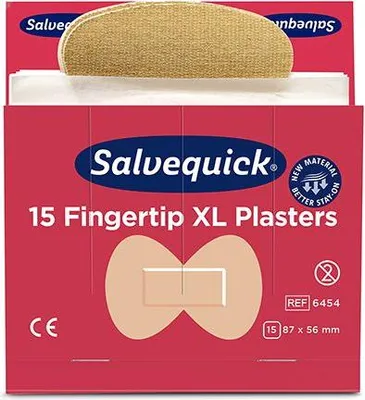 Produktbild von 60 Cederroth Set Cederroth Salvequick Textil Pflaster (15 Stück) 87 mm x 56 mm braun Fingertip XL 92231