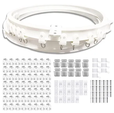 Immagine prodotto di Elzusha - Binario flessibile per tende, da montare a soffitto o a parete, lunghezza 7 metri - Pieghevole