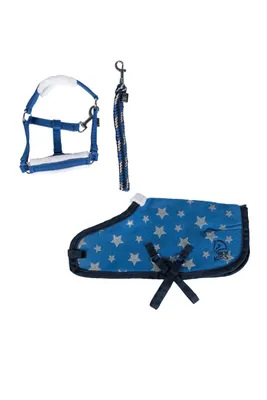 Produktbild von StarSet Cuddle Pony blau mit Sternenmuster