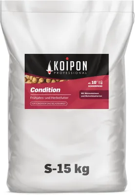 Produktbild von KOIPON Condition 15kg 3mm Koi- & Goldfischfutter Frühjahr/Herbst