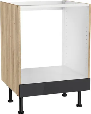 Produktbild von Optifit Herdumbauschrank Linus984 BxTxH 60 x 58,4 x 87 cm anthrazit glänzend zerlegt KFLI U634-8+