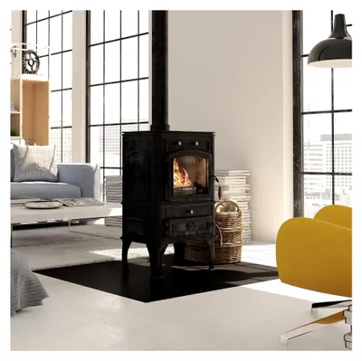 Produktbild von Glasplatte für Kaminofen und Tischplatte 90x70cm mit Facettenschliff, Schutzplatte aus 6mm ESG Sicherheitsglas, Funkenschutzplatte, Glasboden für Kamin (Schwarz)