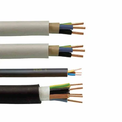 Produktbild von NYM-J 3G1,5 >5< Ring, Mantelleitung , farbliche Adern, PVC, grau