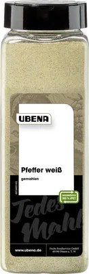 Obrázek produktu pro Ubena pepř bílý mletý jemná aromatická chuť 600g