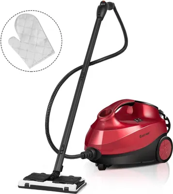 Produktbild von COSTWAY Dampfreiniger mit 19 Zubehoerteilen, Bodendampfreiniger fuer Teppiche, Fussboeden, Fenster und Autos / 2000W / 4 Bar / 1,5L Tank/bis 108℃ / LED/Dampfzeit bis 45 Min.