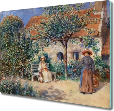 Produktbild von Coloray Hackbrett Küchenbrett Kochplattenabdeckung Schneidebrett Herdabdeckplatte 60x52 cm - Baumhäuser Frauen