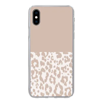 Produktbild von MuchoWow® Handyhülle Schutzhülle Hülle für iPhone Xs Panther Druck - Rosa - Tiere Silikon Softcase Handy Hülle - Handytasche