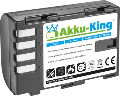 Akku Ersatz fuer Panasonic DMW-BLF19 - 2400mAh