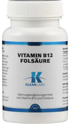 Produktbild von Vitamin B12 / Folsäure KLEAN LABS, 100 St KAP