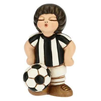 Produktbild von Thun Le Bomboniere - Bomboniera 'Fussballspieler Weiss Schwarz - 7Cm'