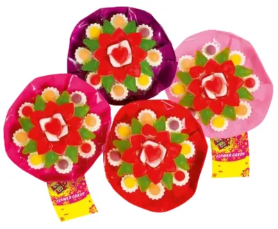 Obrázek produktu pro Look O Look Candy Květinová kytice ovocných žvýkaček Pěnový cukr 145g