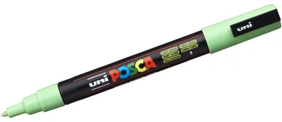 Produktbild von POSCA uni PC-3M, 1 Stück(e), Grün, Rundspitze, Schwarz, Grün, Kunststoff, Polypropylen (PP), 0,9 mm