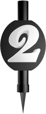 Obrázek produktu pro Dortová fontána s číslem 2, 12 cm