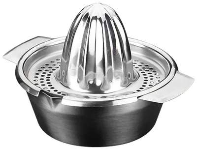 Productafbeelding van Metaltex Citruspers voor citroenen/sinaasappels, roestvrij staal, met twee uitstortpunten / Citruspers