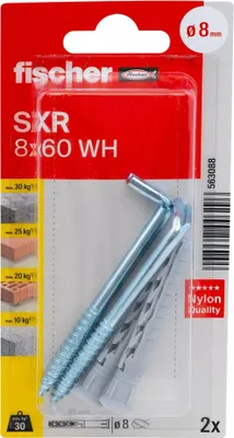 Produktbild von Fischer Langschaftsdübel SXR 8.0 x 60 mm - 2 Stück
