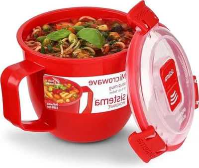 Produktbild von Kleine Mikrowellen-Schüssel, rot, 565ml, BPA-frei