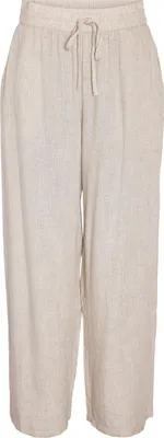 Produktbild von NOISY MAY Weite Relaxed Fit Culotte Lässige Stoffhose Modische Leinen Jogginghose Größe: L