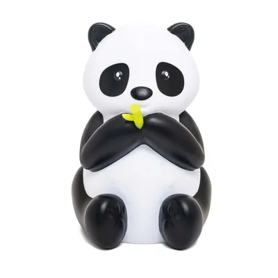 Image de Veilleuse LED Panda noir/blanc avec changement de couleur et minuterie