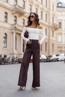 Produktbild von FERN Damenhose – Elegante Hose mit femininer Passform Braun L