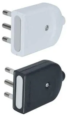 Imagen del producto de Toma de corriente móvil orientable, 16A, 2 polos + tierra - color blanco