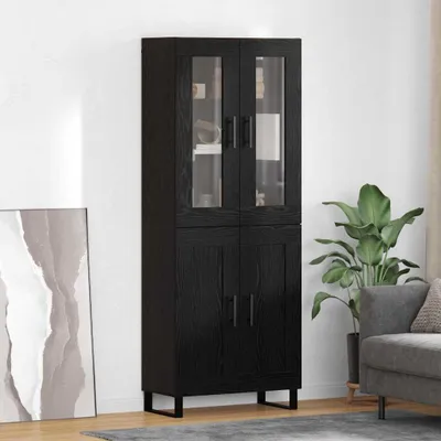 Produktbild von vidaXL Highboard 2 stk. Schwarz Eichen-Optik 69,5 x 34 x 180 cm