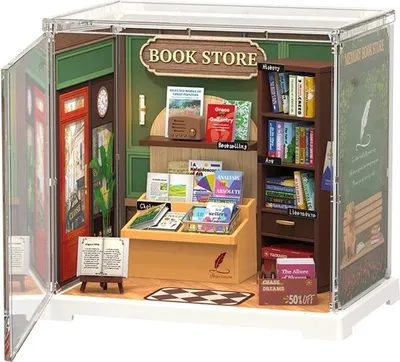 Obrázok produktu pre 3D puzzle, Mini domček z kníhkupectva s pamäťou, plast, RoLIfe, 44 dielikov, DWS04B