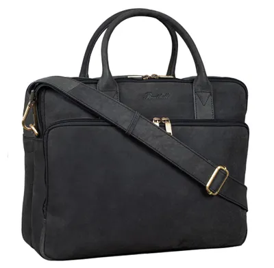 Produktbild von Benthill Laptoptasche Echt-Leder I Leder Umhängetasche für Laptop I Aktentasche für Notebook I Damen und Herren Tasche I Notebooktasche