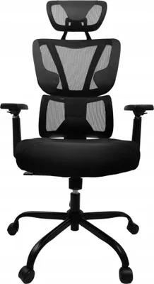 Zdjęcie produktu dla Fotel biurowy obrotowy regulowany ergonomiczny premium KG101 czarny