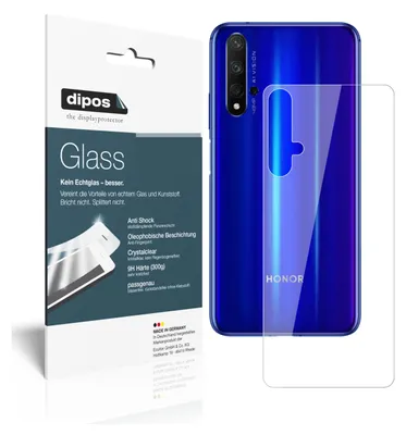 Produktbild von 2x Schutzfolie für Huawei Nova 5T Rückseite - Anti-Shock 9H Folie dipos Glass Kunststoffglas