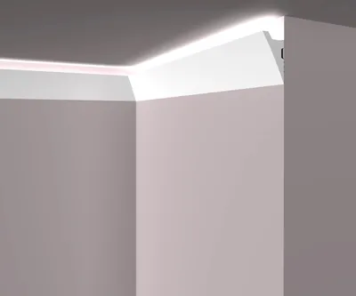 Produktbild von PROVISTON Licht Stuckleiste Kunststoff Weiß 38 x 70 x 2000 mm